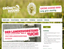 Tablet Screenshot of gruene-jugend-nrw.de